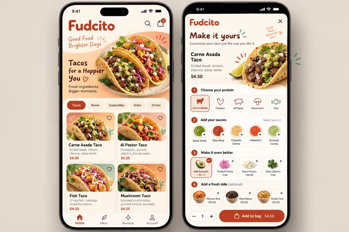 Fudcito Little Joy Taco Ordering App