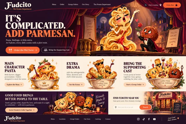 Fudcito’s Pasta Drama Department