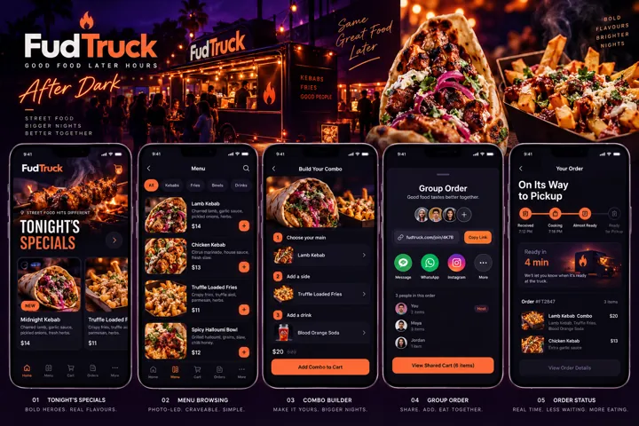FudTruck after dark street-food ordering app