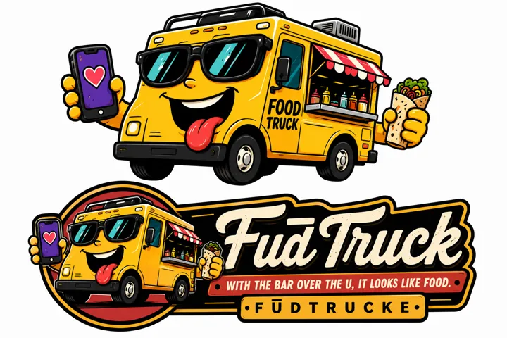 FudTruck food truck mascot design(1)
