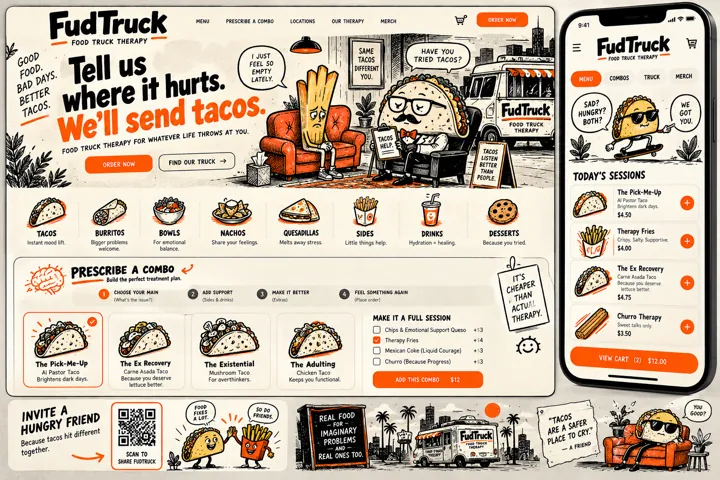 FudTruck Food Truck Therapy Concept