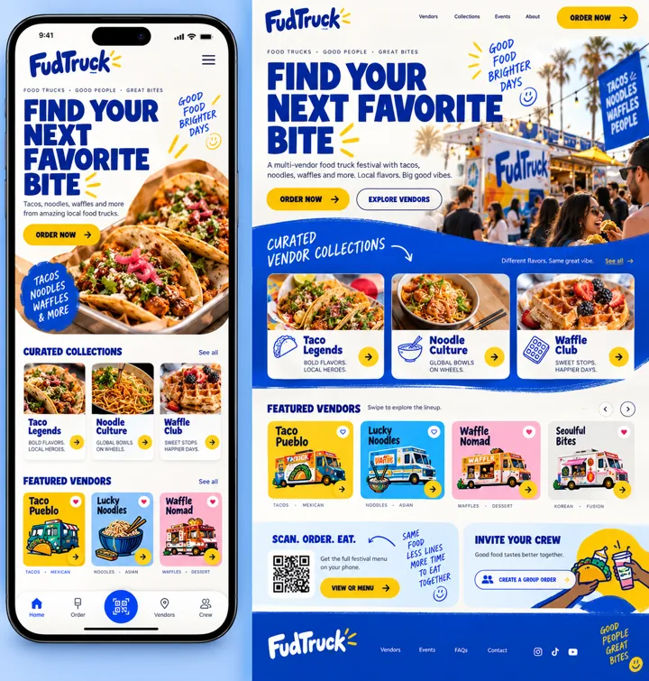 FudTruck Roadtrip Food Festival UI