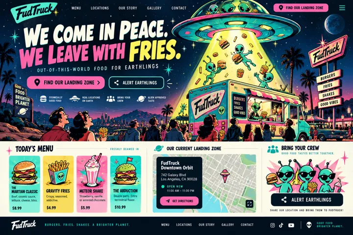 FudTruck’s Retro Alien Snack Landing