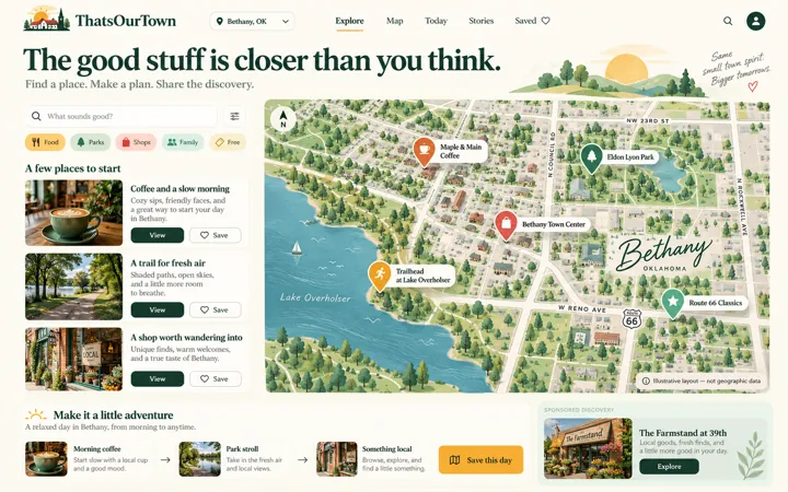 Explore Bethany: Local finds map